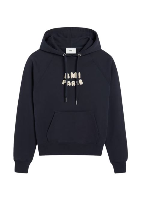 ami paris hoodie woman navy AMI PARIS | USW275.7474011